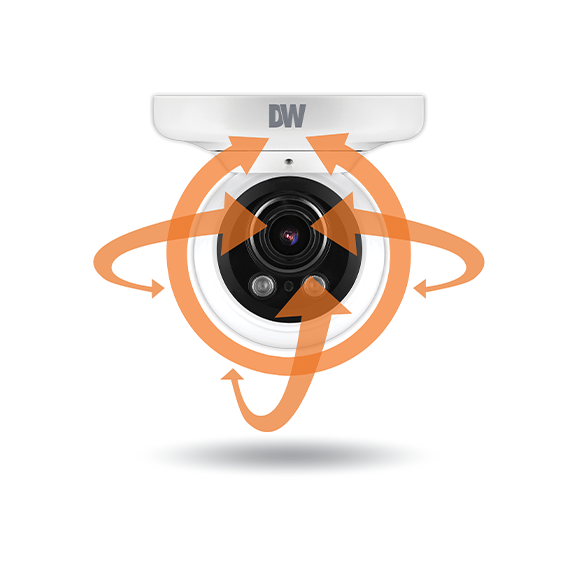Digital Watchdog DWC-MPVA5WiAT MEGApix 5MP vandal ball turret IP camera with a vari-focal lens and IR