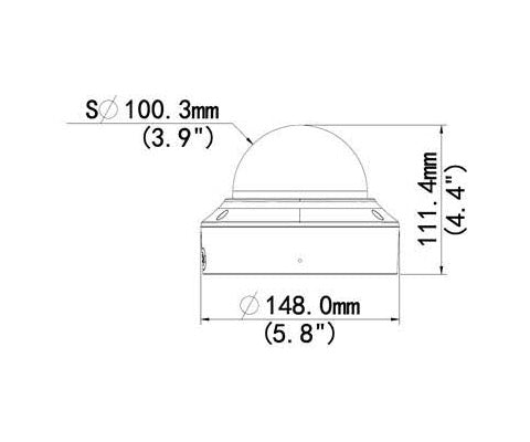 Geovision GV-TVD8810 AI 8MP H.265 4.3x Zoom Super Low Lux WDR Pro IR Vandal Proof IP Dome