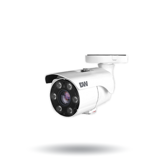 Digital Watchdog DWC-MB44LPRWC1T MEGApix CaaS 4MP LPR bullet IP camera with a long range vari-focal lens, and IR