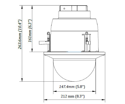 Geovision GV-QSD5730-In Ceiling 33x 5MP H.265 Low Lux WDR Pro IP Speed Dome