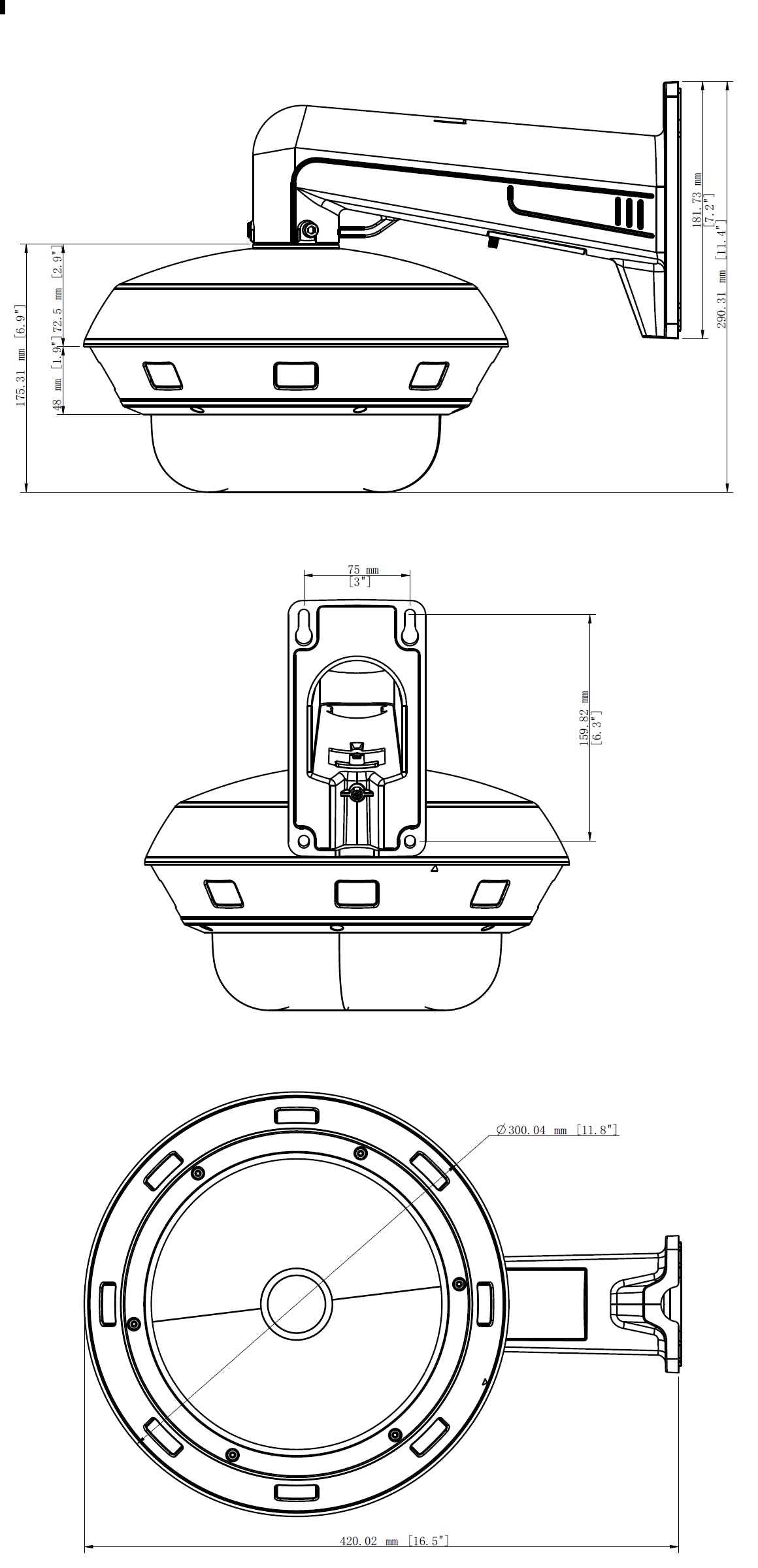 Geovision GV-RMS32810 4 x 8MP Quad-sensor Multi-directional H.265 4.3x Zoom Super Low Lux WDR Pro IR IP Dome