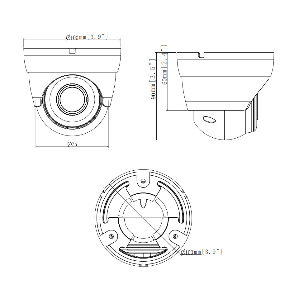 Geovision UA-CR510F2 5 MP Super Low Lux IR Eyeball Dome Camera