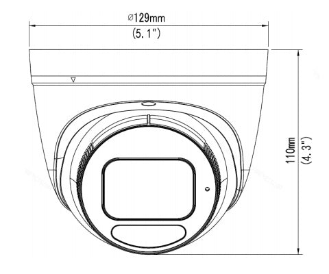 Geovision GV-EBD4813 AI 4MP H.265 5x Zoom Super Low Lux WDR Pro IR Eyeball Dome IP Camera