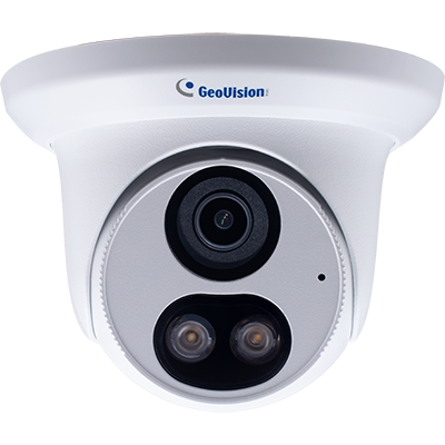 Geovision GV-EBFC5800 5MP H.265 Super Low Lux WDR Pro Full Color Warm LED Eyeball Dome IP Camera