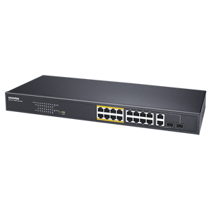 Vivotek AW-FGT-180F-250 16xFE PoE + 2xGbE Combo Unmanaged Switch, 250W