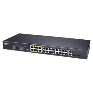 Vivotek AW-FGT-260F-380 24xFE PoE + 2xGbE Combo Unmanaged Switch, 380W